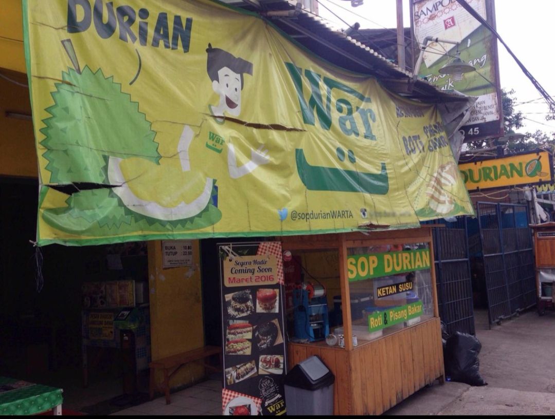 Sop Durian Warta, jalan raya Condet Jaktim