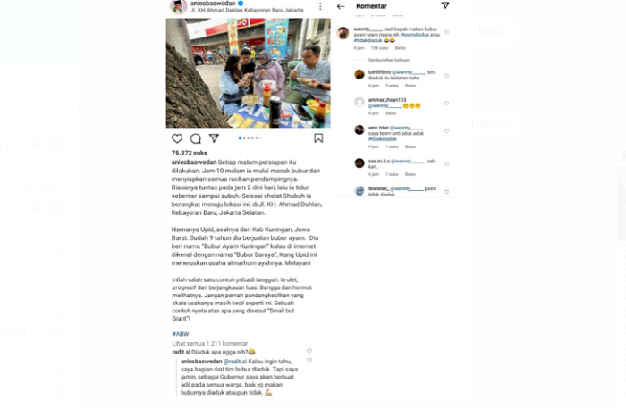 Anies Baswedan Ajak Keluarga Makan Bubur Ayam Di Pinggir Jalan Netizen Ramai Pertanyakan Ini Pikiran Rakyat Tasikmalaya Halaman 3