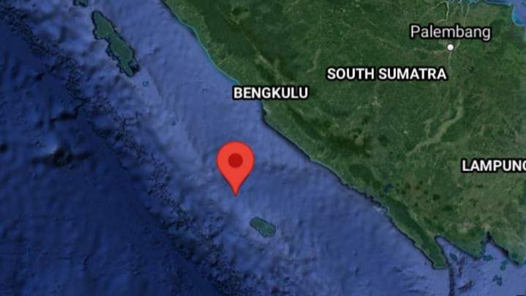 Peta Titik Gempa Wilayah Enggano Bengkulu 