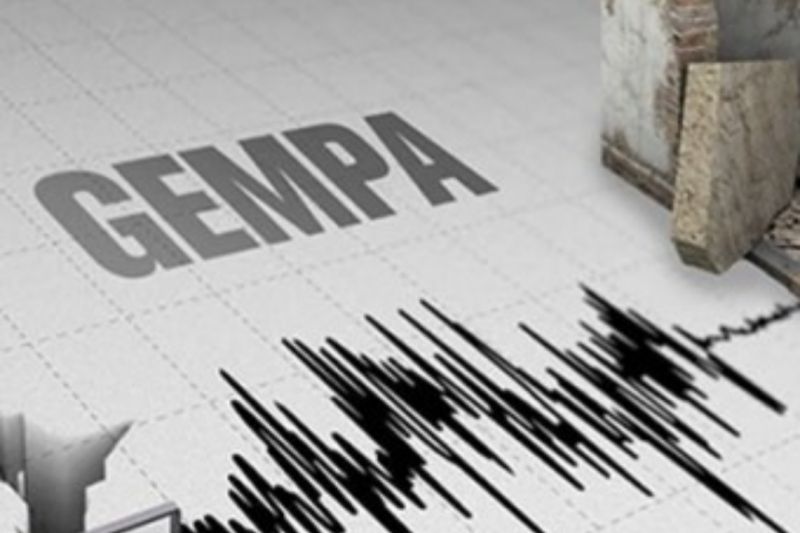 Ilustrasi gempa bumi.