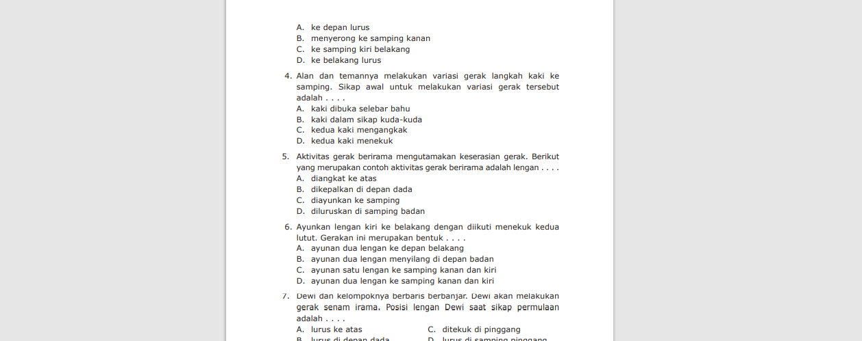 Kunci Jawaban PJOK Kelas 4 Halaman 155 156 157 Semester 2 K13 Pelajaran 7 Tentang Gerak Senam Irama - Metro Lampung News - Halaman 2