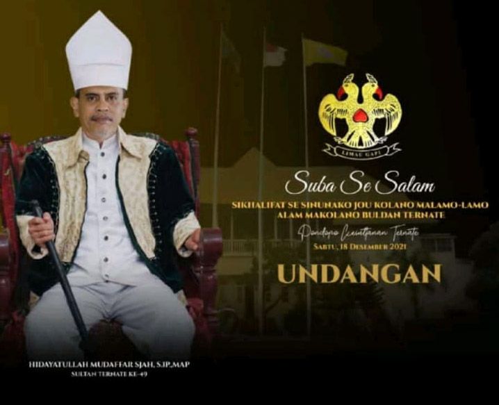Undangan Penobatan Hidayat Mudaffar Sjah sebagai Sultan Ternate ke-49