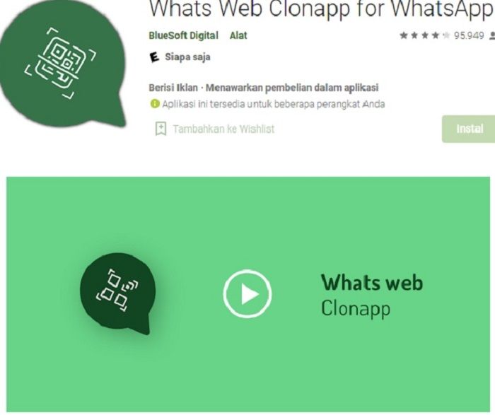 Aplikasi Clonapp Messenger bisa digunakan untuk sadap WhatsApp