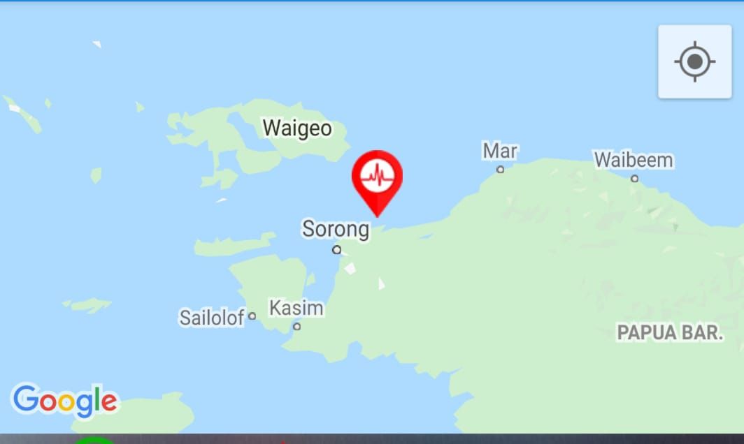 BMKG mengabarkan pagi ini Minggu 19 Desember 2021 terjadi gempa bumi di Sorong