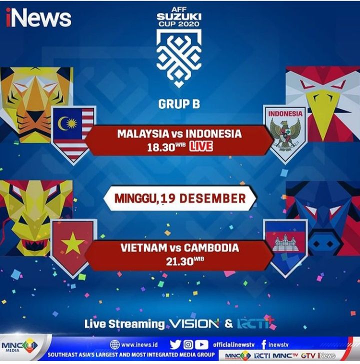 Link Streaming Indonesia Vs Malaysia Piala AFF 2020 Via RCTI Dan Vidio ...