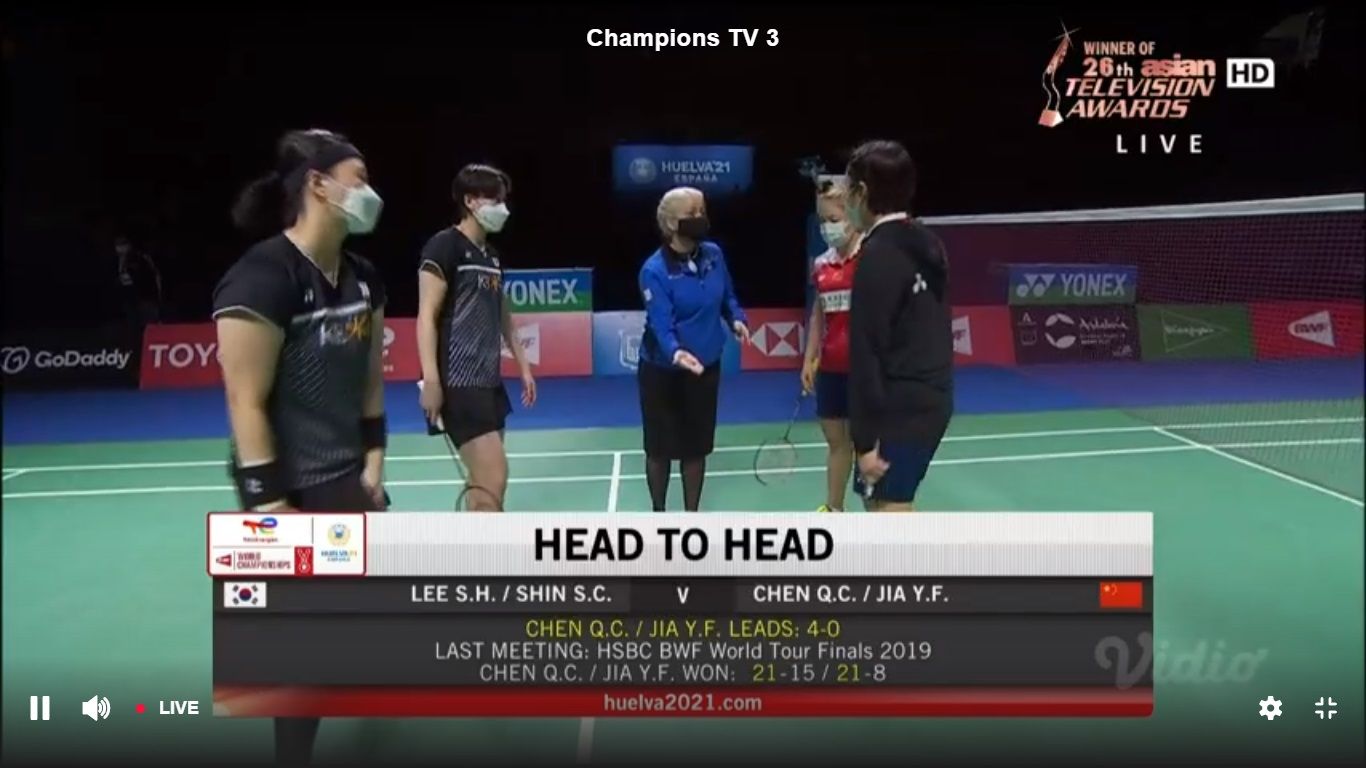 SEDANG BERLANGSUNG, Chen-Jia vs Lee-Shin, Final BWF World Championships 2021 Cek Link Live Streaming