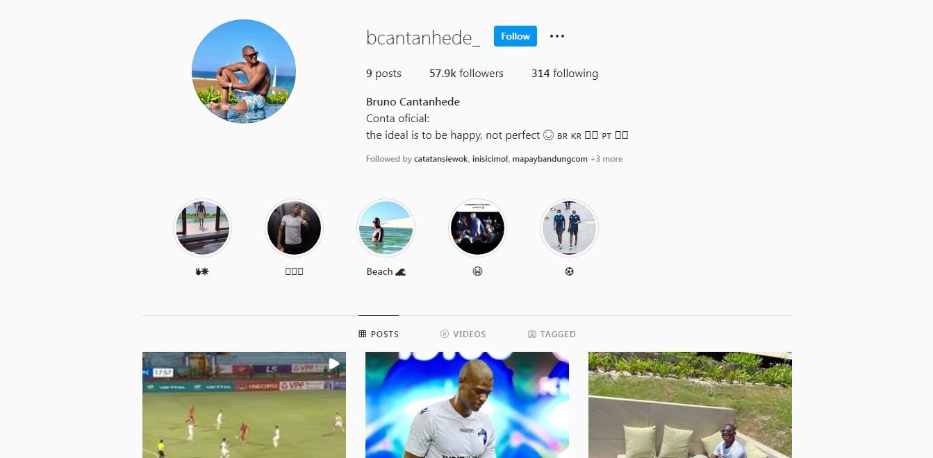 Followers Instagram Bruno Cantanhede melejit