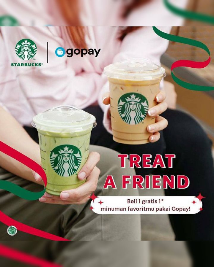 Promo Starbucks buy one get one hari Ini Desember 2021 Ukuran Tall Pakai Gopay di Gojek
