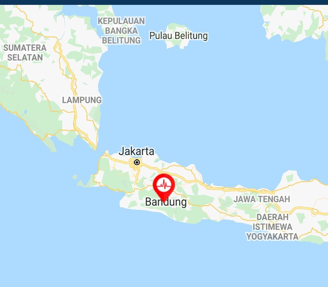 Gempa terkini terjadi di Pangalengan Kabupaten Bandung baru saja siang ini Selasa 21 Desember 2021