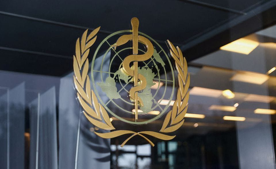 Logo Organisasi Kesehatan Dunia  alias WHO. 