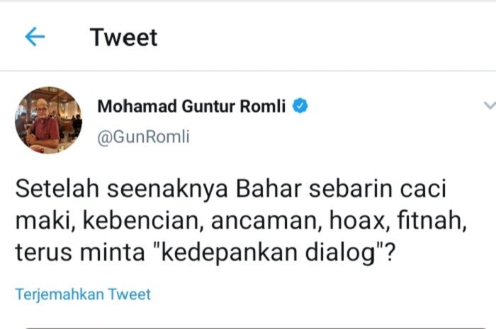 Cuitan Mohamad Guntur Romli.