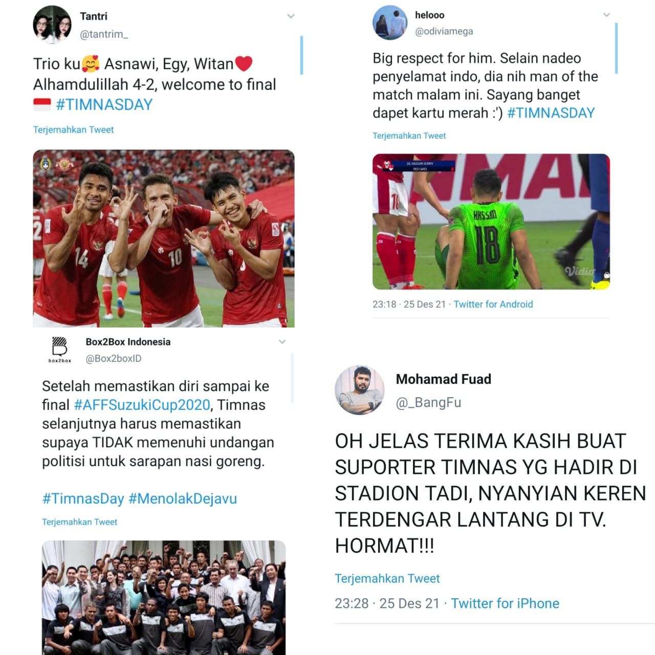 Cuitan Nyeleneh netizen Twitter, usai Indonesia menang atas Singapura