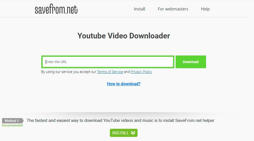 Savefrom Net - Download Video YouTube, Istagram, Facebook, Twitter, TikTok, Ubah Video ke MP3 dan MP4./Tangkapan layar Savefrom.net