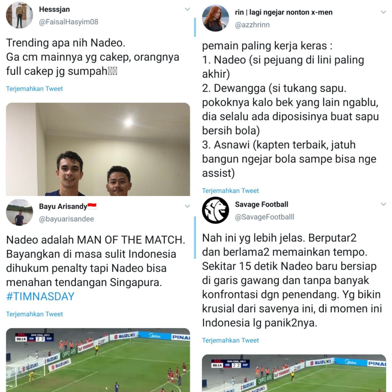 Deretan pemain Timnas Indonesia trending di Twitter usai kalahkan Singapura di Piala AFF Suzuki Cup 2020