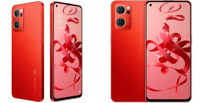 Desain smartphone Oppo Reno7 New Year Edition terinspirasi dari tahun harimau menurut zodiak Cina.