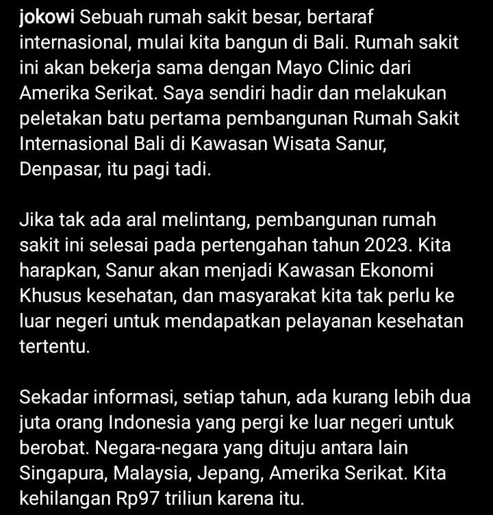 Unggahan Jokowi Presiden Indonesia/Instagram/@jokowi.