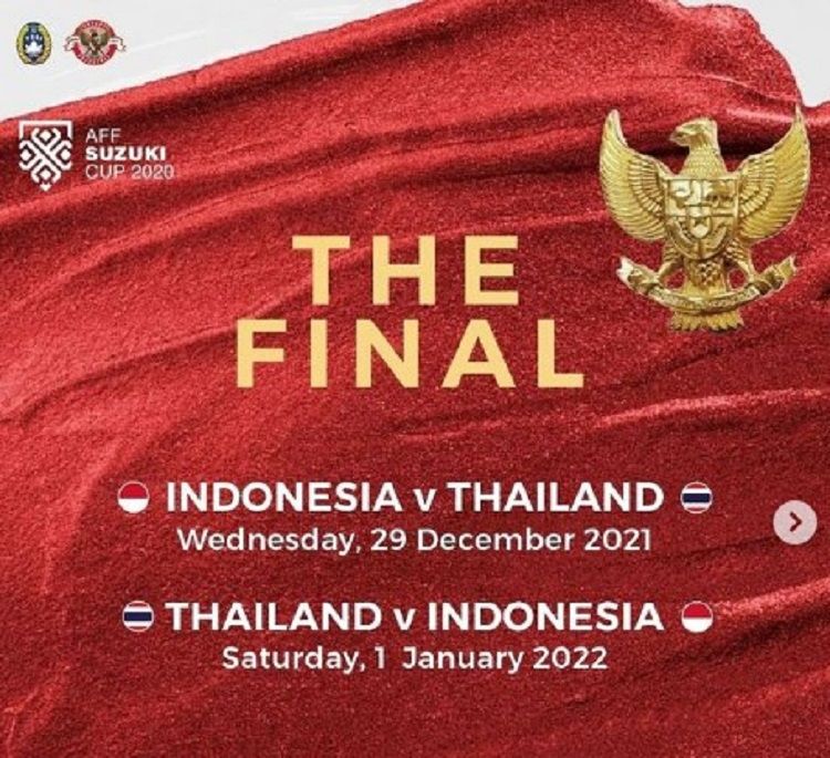 Jadwal final Piala AFF Indonesia vs Thailand