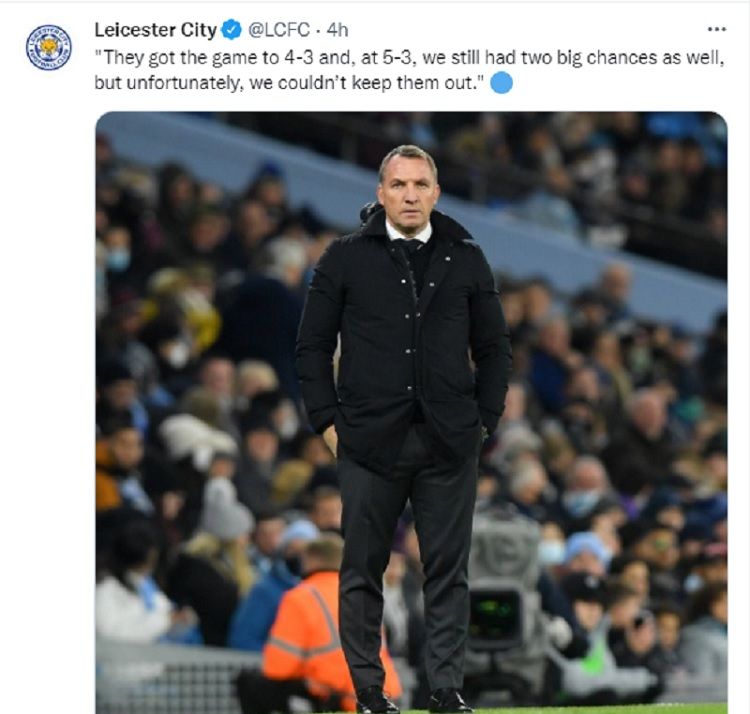 Pelatih Leicester, Brendan Rodgers, menghadapi momen tersulit dalam karier manajerialnya, menyaksikan delapan pemain terbaiknya absen melawan Man City.