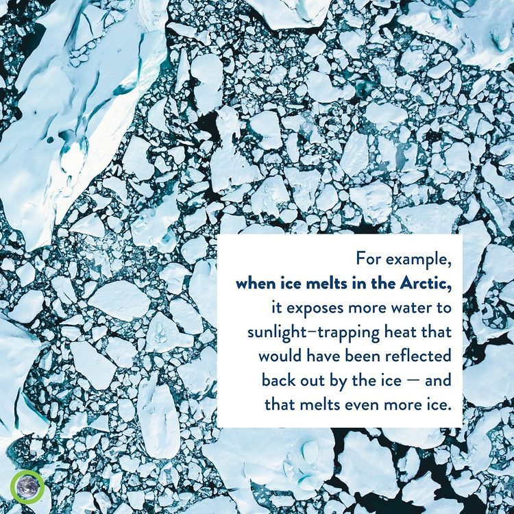 Jika es di Kutub Utara mencair, air yang mencair menjadi hangat dan semakin banyak es yang mencair. /Instagram @@climatereality