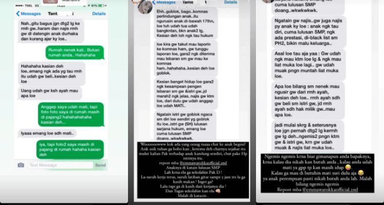 Isi chat yang mengatai Vanessa Angel durhaka dibongkar Emma Waroka dan dikomentari Marissya Icha