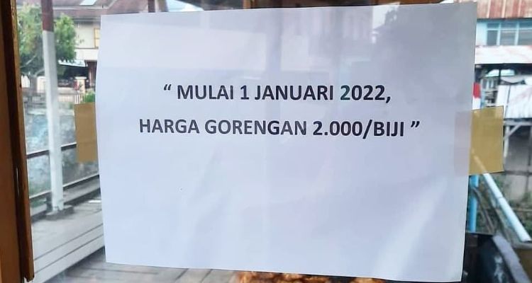 Harga gorengan terbaru di Kota Bandung pada 1 Januari 2022 yang disorot netizen karena terlalu mahal 