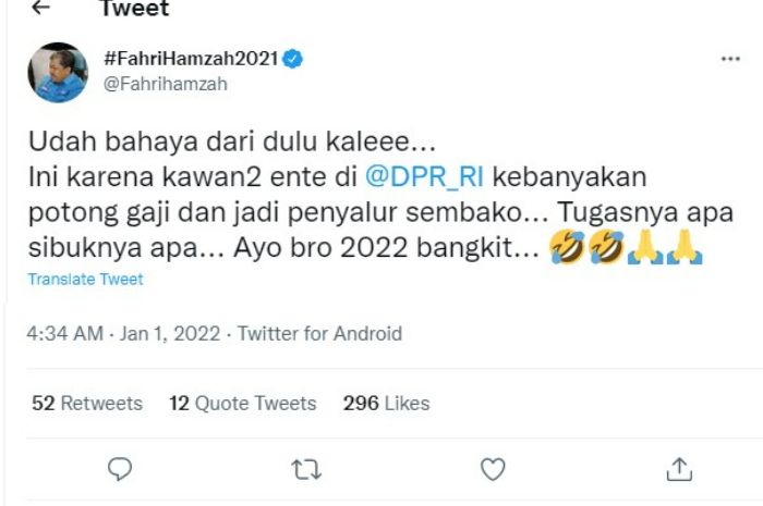 Fahri Hamzah menanggapi kritikan Fadli Zon kepada TNI yang menggerebek Habib Bahar. Singgung soal kerja anggota DPR.*