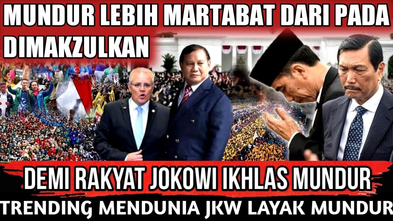 Thumbnail video yang mengisukan Presiden Jokowi mengundurkan diri dari jabatannya dan Prabowo Subianto siap mengantikannya./Tangkapan layar YouTube BERITA NEGARA TERKINI/