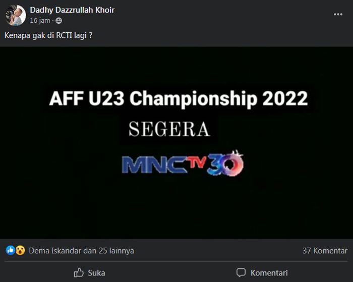 MNC Group Melalui MNCTV Dikabarkan Tayangkan AFF U23 2022