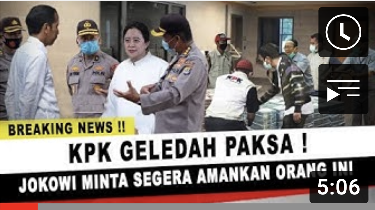 Video yang mengatakan Ketua DPR RI Puan Maharani digeledah KPK