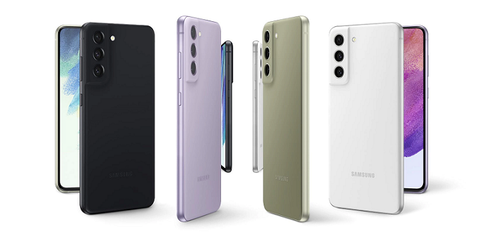 Samsung Galaxy S21 FE 5G akan diluncurkan dalam 4 pilihan warna, yaitu Putih, Grafit, Lavender, dan Olive.