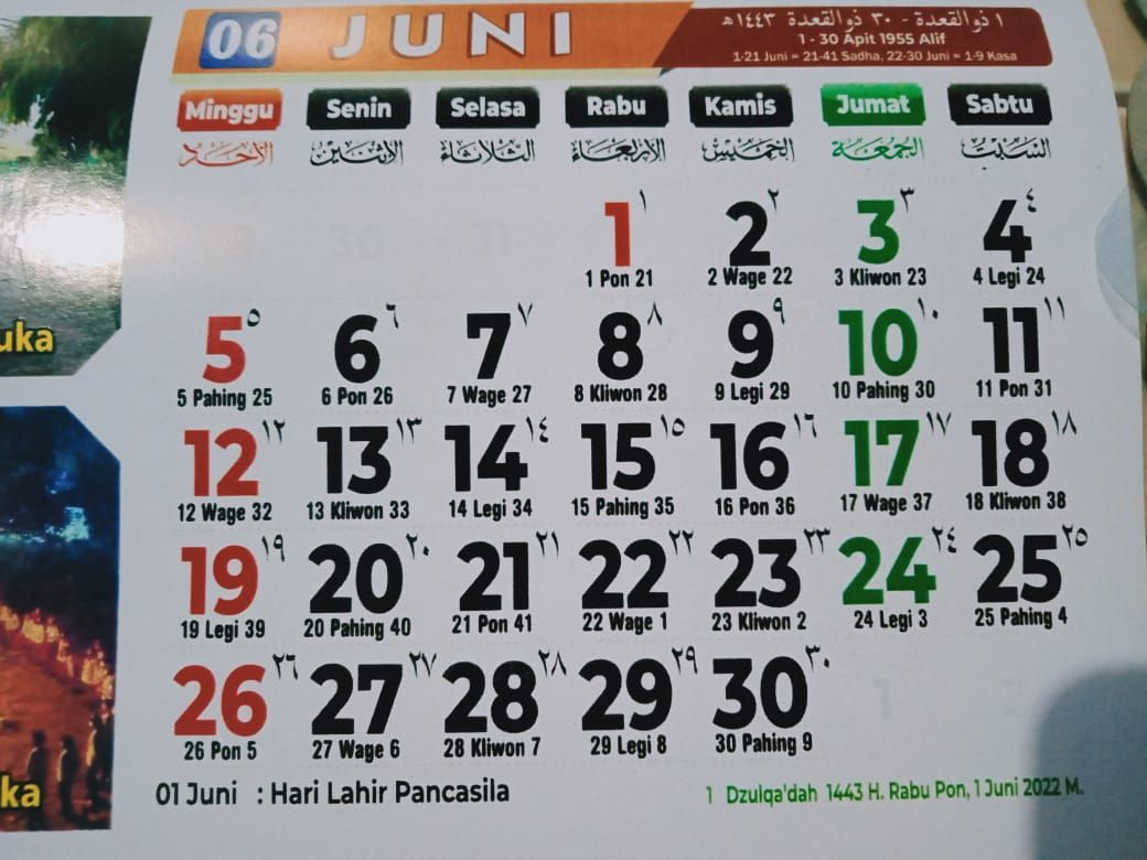 Kalender Juni