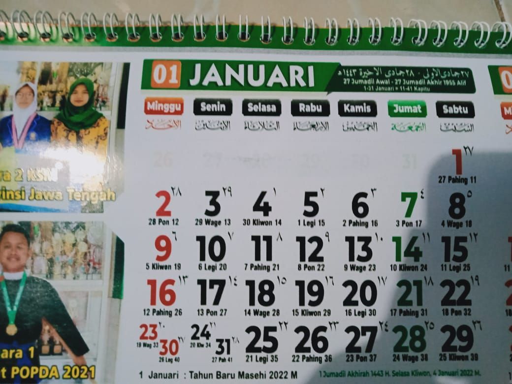 Kalender Januari