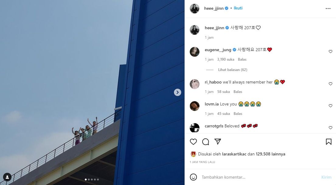  Choi Hee Jin dan Jung Shin Hye unggah foto kebersamaan di instagram pribadi saat syuting Snowdrop.
