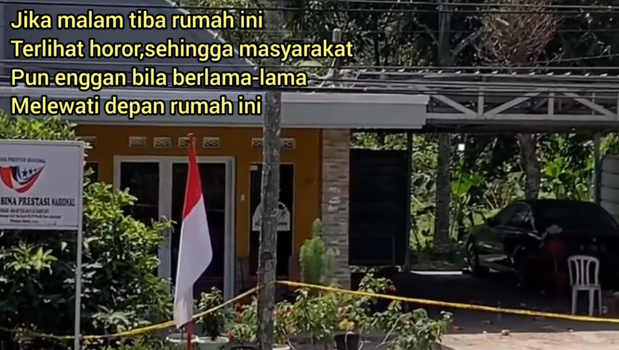 Suasana horror rumah kejadian pembunuhan dikabarkan pada YouTube Subang Hijau, Jumat, 7 Januari 2021