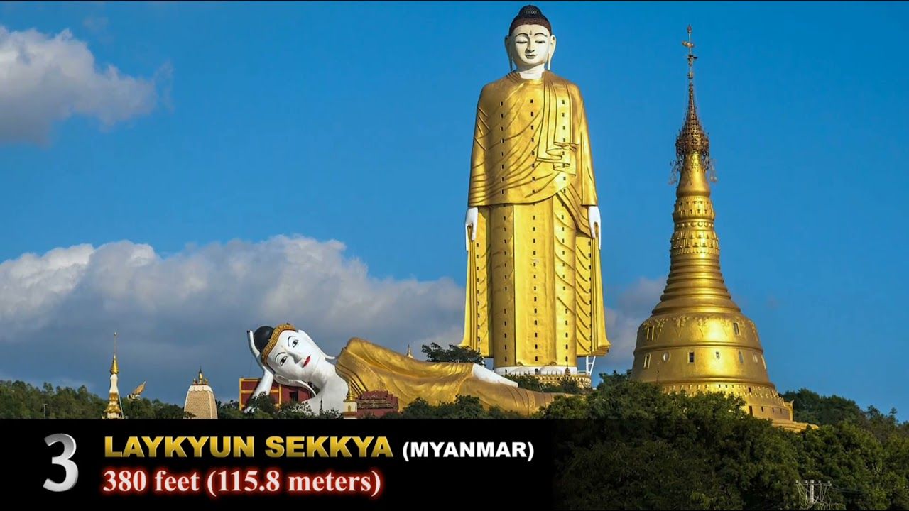 Patung Buddha Laykyun Sekkya di Myamnar