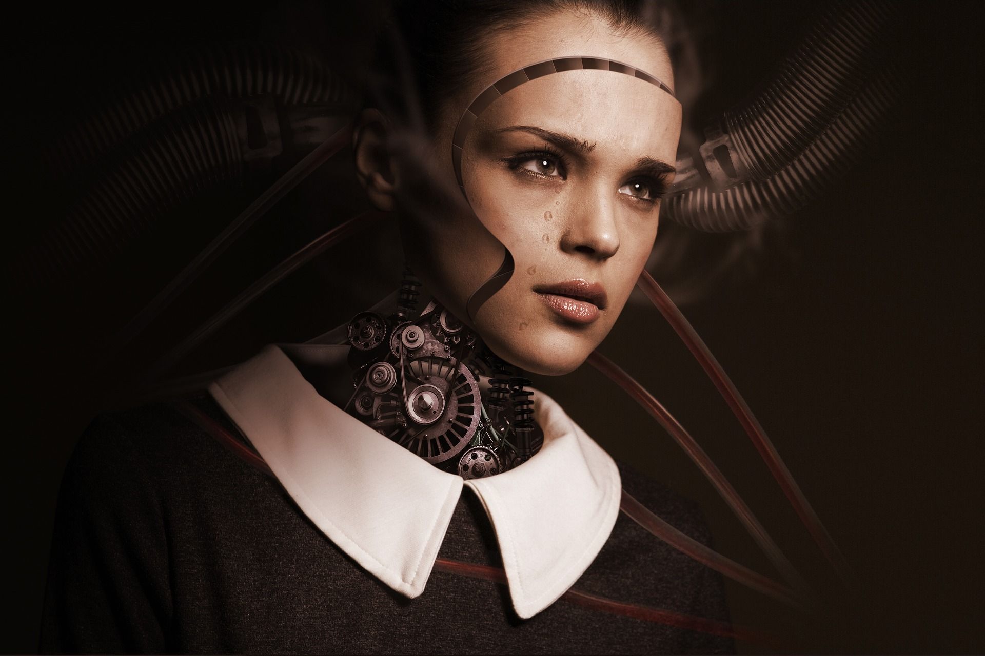 Ilustrasi robot humanoid  