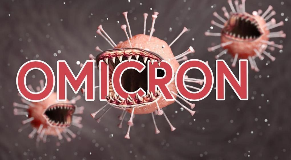 Ilustrasi virus corona varian Omicron. 