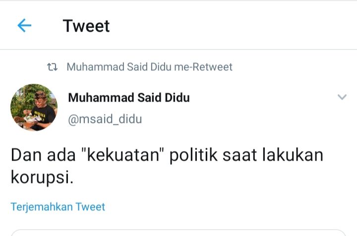 Cuitan Said Didu. Tangkap layar Twitter @msaid_didu.