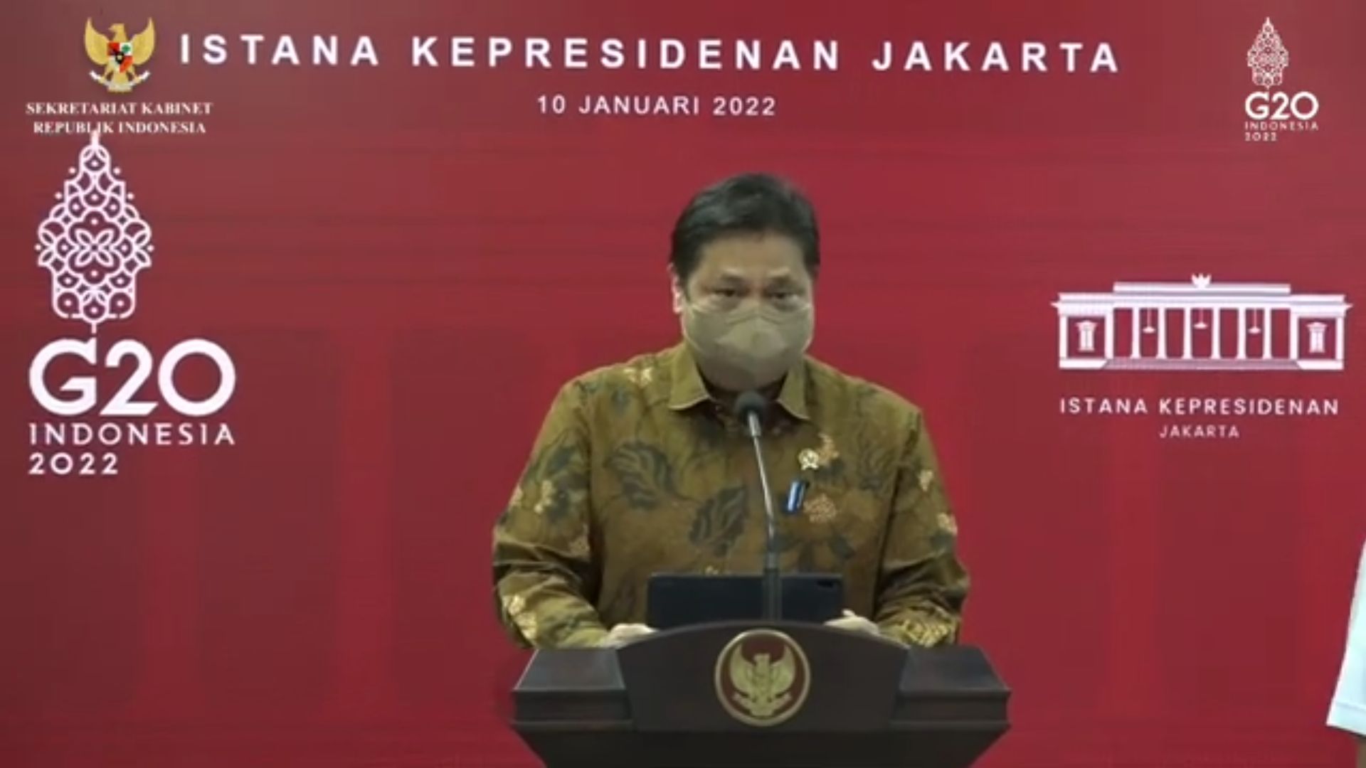 Menteri Koordinator Bidang Perekonomian Airlangga Hartato