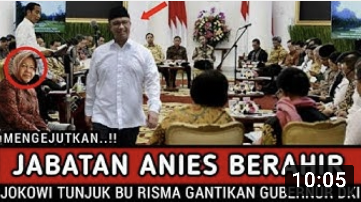 Video yang mengatakan Risma ditunjuk Jokowi gantikan jabatan Anies Baswedan jadi Gubernur DKI Jakarta