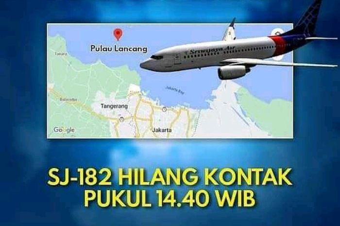 Ilustrasi dari hilang kontak pesawat Sriwijaya Air srahun lalu, 9 Januari 2021
