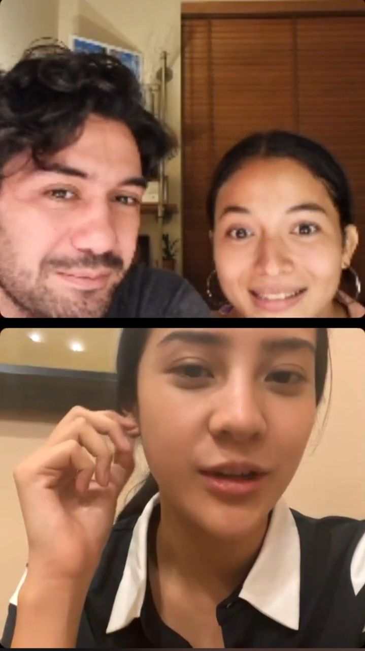 Reza Rahadian, Putri Marino, dan Anya Geraldine Live Instagram Bareng