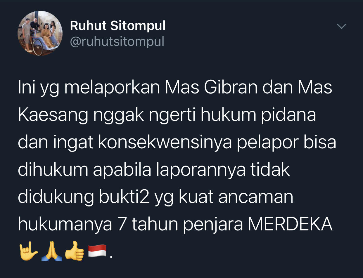 Cuitan Ruhut Sitompul mengenai Gibran Rakabuming dan Kaesang Pangarep dilaporkan Ubedilah Badrun ke KPK.