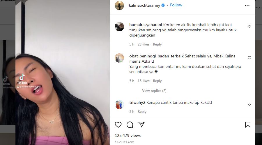 Kalina Ocktaranny Banjir Pujian Keren dan Makin Cantik Usai Cerai dari Vicky Prasetyo: Sudah Seharusnya Pisah