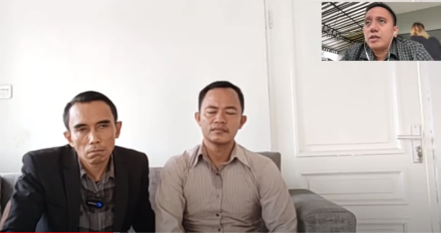 Achmad Taufan memberikan keterangan kepada Heri Susanto dan Yahya, soal dugaan pelaku pembunuhan di Jalancagak, Subang, pada YouTube Heri Susanto, 13 Januari 2022.