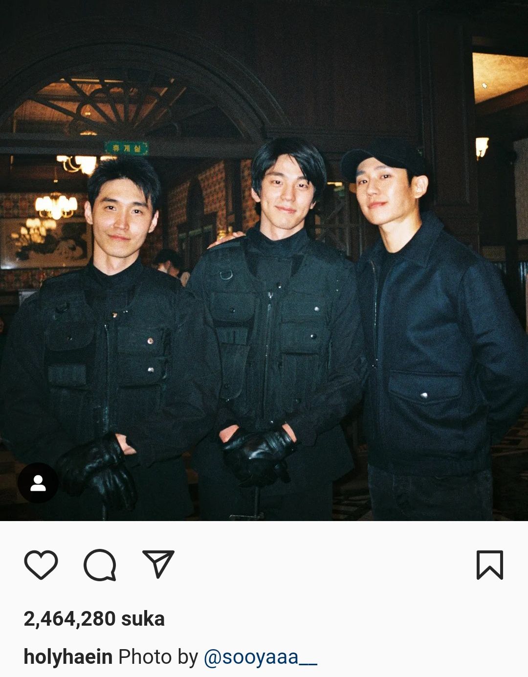 Unggahan Jung Hae In di Instagram Rabu 12 Januari 2022.
