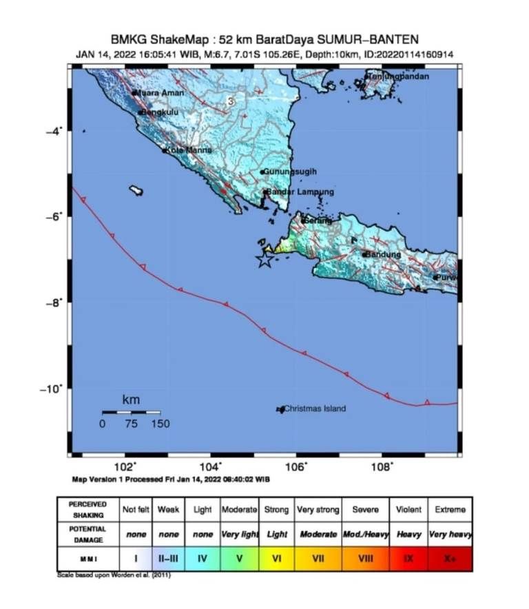 Banten Diguncang Gempa Berkekuatan 6 7 Skala Richter Tidak Berpotensi