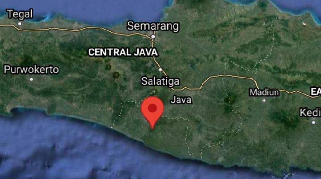 Peta Titik Gempa Wilayah Bantul DI Yogyakarta 