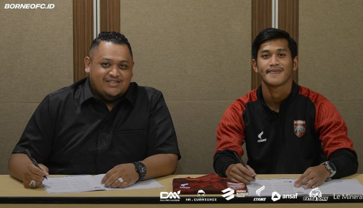 ek Persib Indra Mustafa Resmi bergabung dengan Borneo FC. /ig @borneo.fc/ /