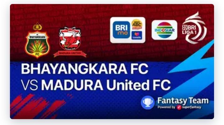 Link live streaming Madura United vs Bhayangkara FC di BRI Liga 1 Indonesia 2021-2022 Sore Ini